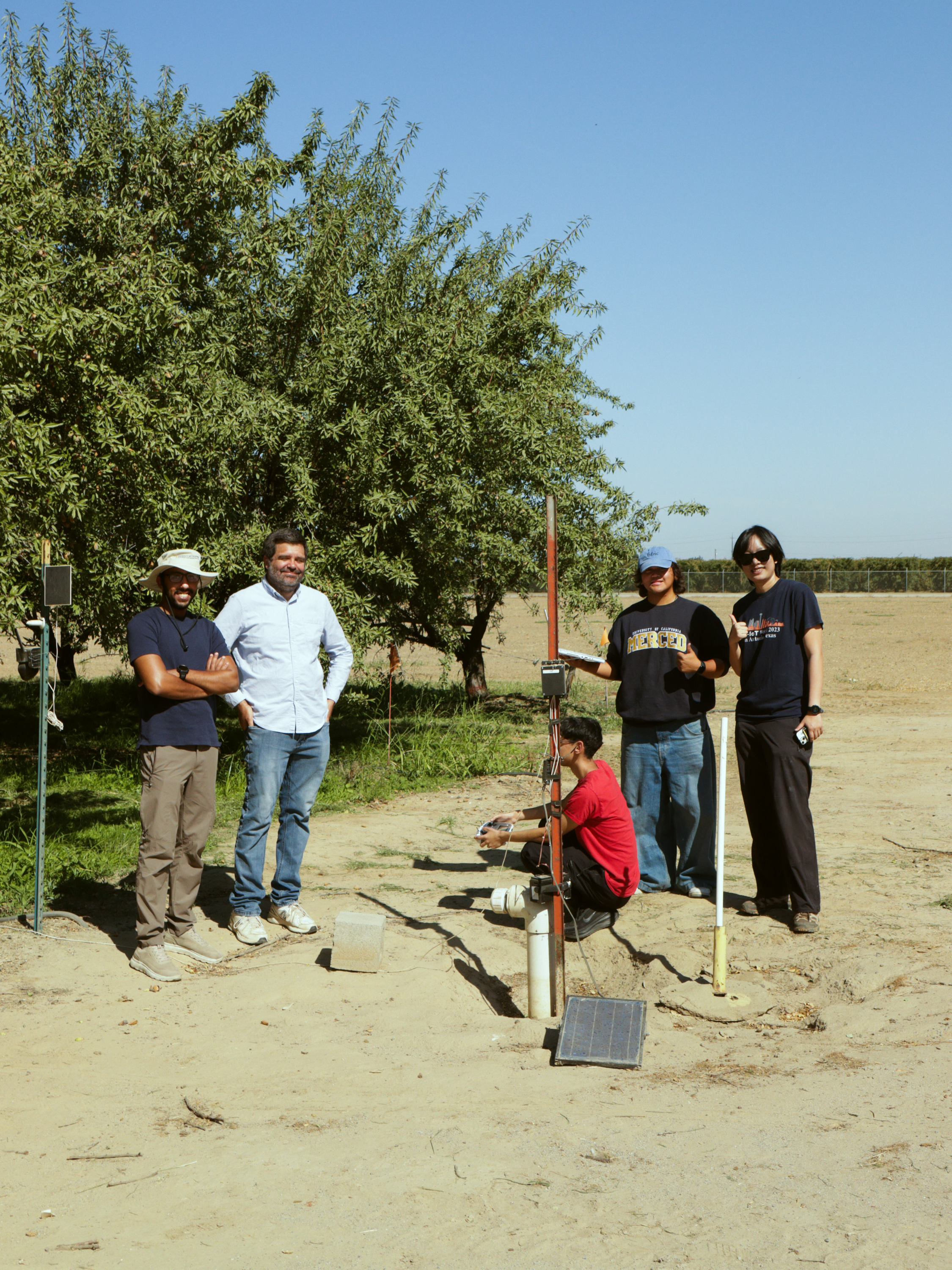 Group picture of the LiDAR team in the outdoors.